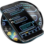 Logo of SMS Messages Retro Blue Theme android Application 