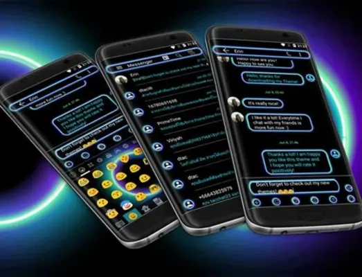 SMS Messages Retro Blue Theme android App screenshot 0