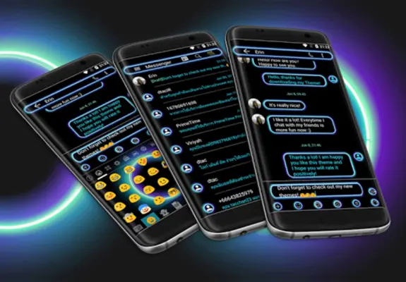 SMS Messages Retro Blue Theme android App screenshot 6